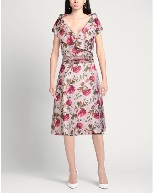 GIADA CURTI RESORT Pink Midi Dress