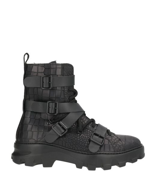 MICH SIMON Black Ankle Boots Leather for men