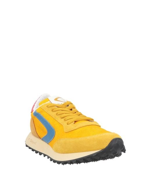 Valsport Yellow Sneakers Leather, Textile Fibers for men