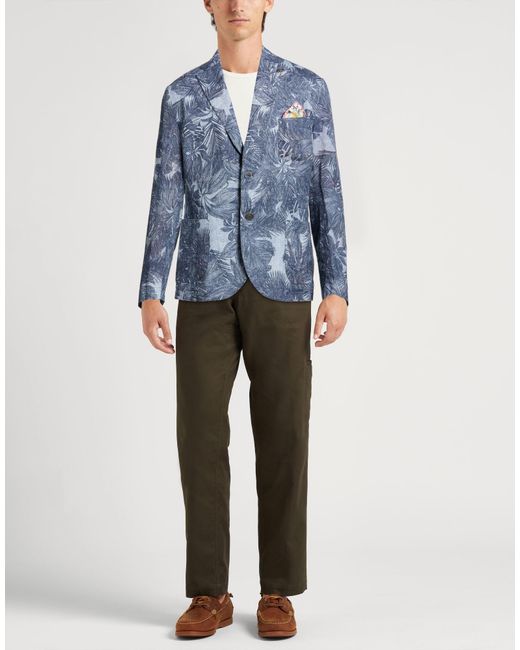 Bob Blue Slate Blazer Cotton, Elastane for men