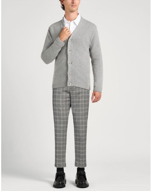 Department 5 Gray Pants Wool, Polyester, Elastane for men