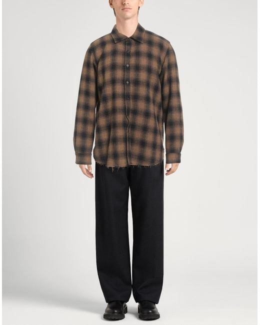 Giorgio Brato Brown Camel Shirt Cotton, Wool for men