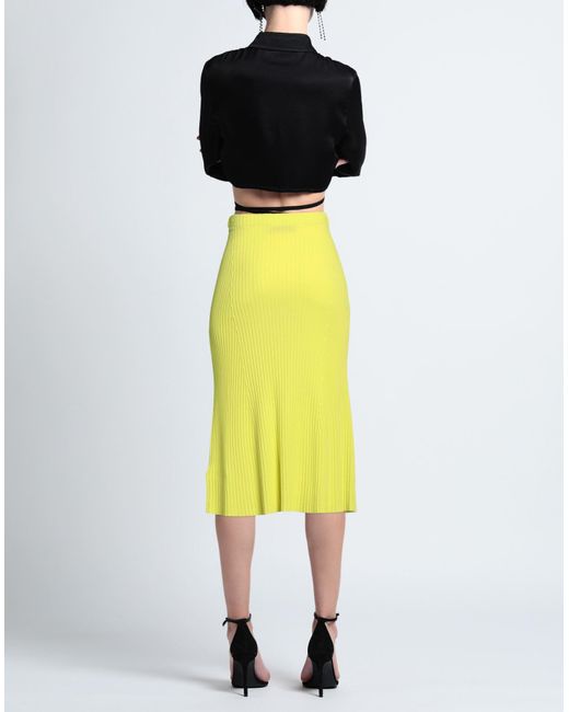 ERMANNO FIRENZE Yellow Midi Skirt