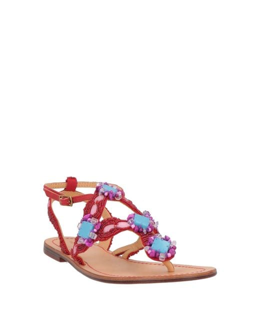Maliparmi Red Thong Sandals
