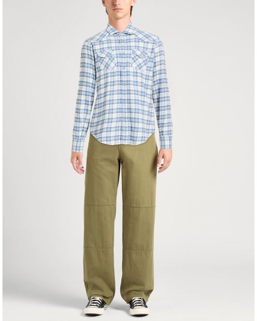 Camisa Eleventy de hombre de color Blue