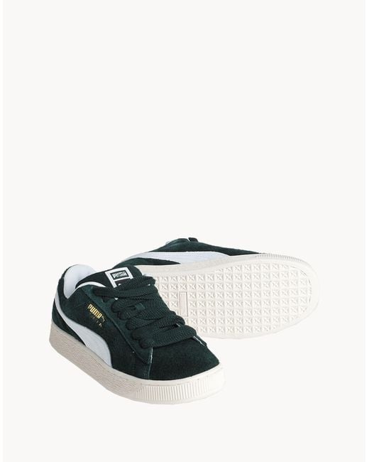 PUMA Green Suede Xl Hairy Shoes for men