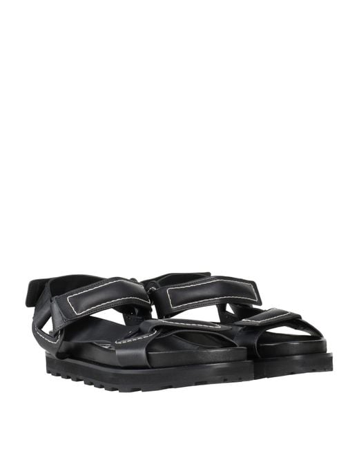 Jil Sander Black Sandals Cowhide for men
