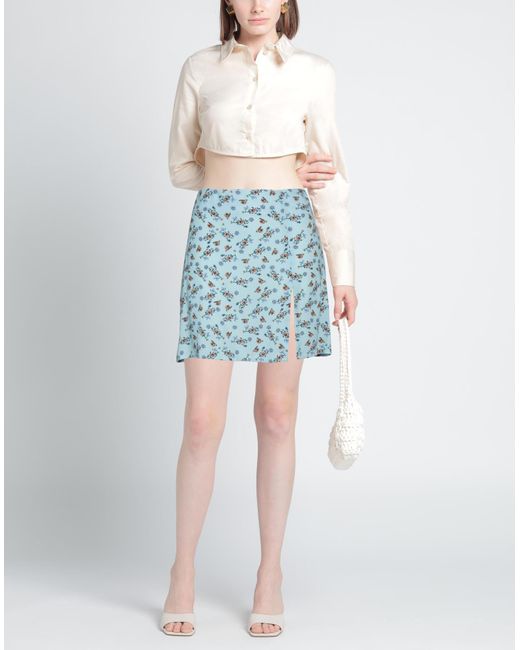 Mar De Margaritas Blue Sky Mini Skirt Viscose, Polyester