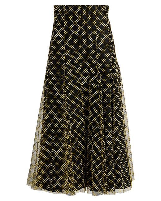 Philosophy Di Lorenzo Serafini Green Maxi Skirt Polyamide