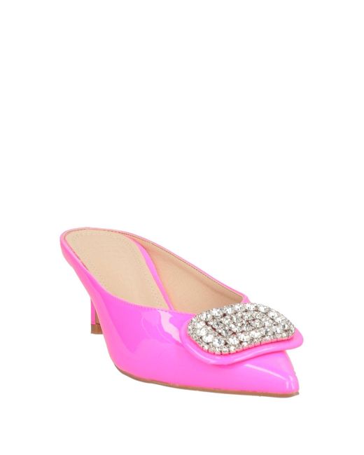 Twenty Four Haitch Pink Mules & Clogs