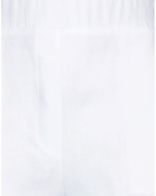 La Fileria White Shorts & Bermuda Shorts Linen