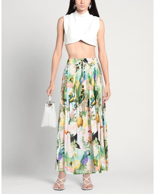 CONNOR & BLAKE Green Maxi Skirt Cotton