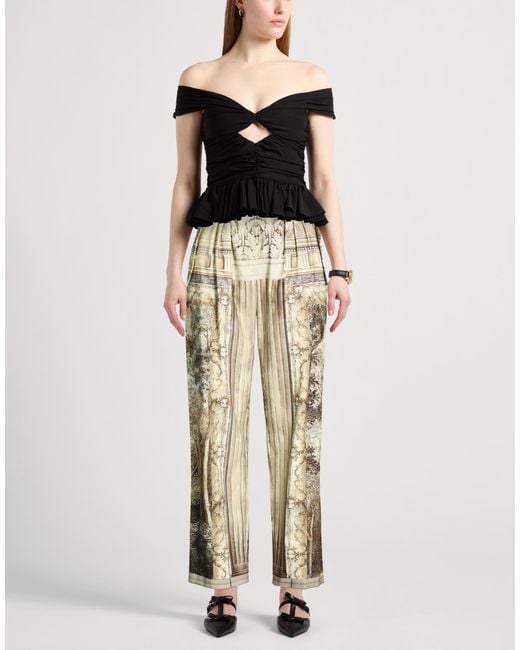 Alberta Ferretti Natural Light Pants Cotton