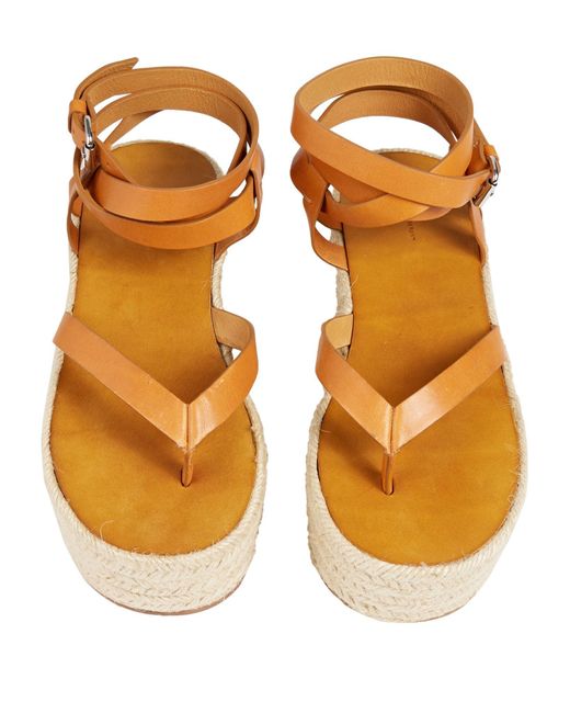 Isabel Marant Natural Tan Espadrilles Calfskin