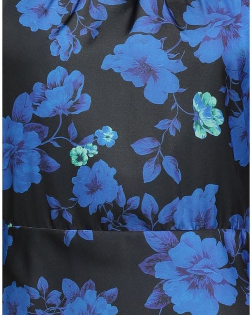 SIMONA CORSELLINI Blue Mini Dress Polyester, Elastane