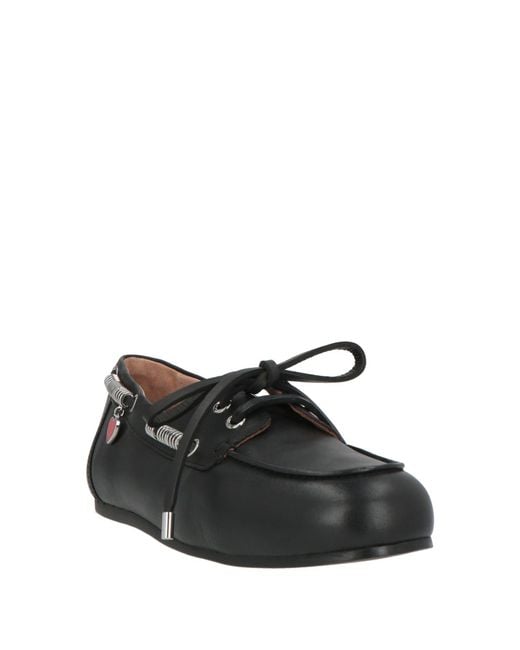 Love Moschino Black Loafers Calfskin