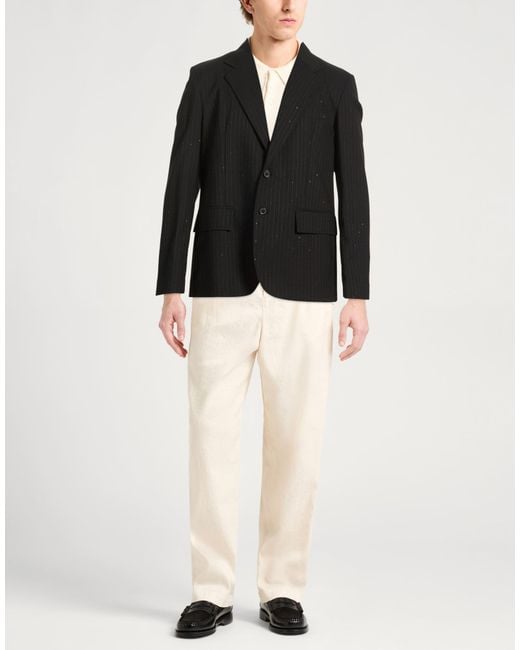 Department 5 Black Blazer Polyester, Virgin Wool, Elastane for men