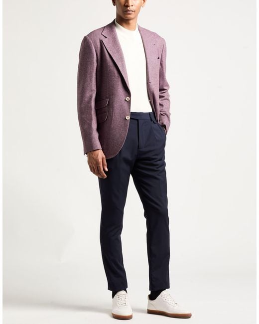Brunello Cucinelli Blue Midnight Pants Virgin Wool for men