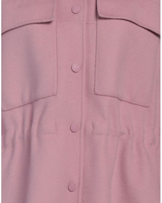 Weekend by Maxmara Pink Coat Virgin Wool, Polyamide