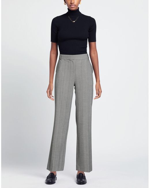 Purotatto Gray Pants Viscose, Polyester, Elastane