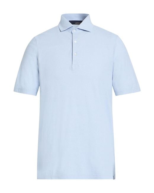 Polo Lardini de hombre de color Blue