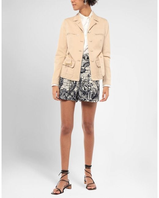 Alberta Ferretti Natural Jacket Cotton, Elastane