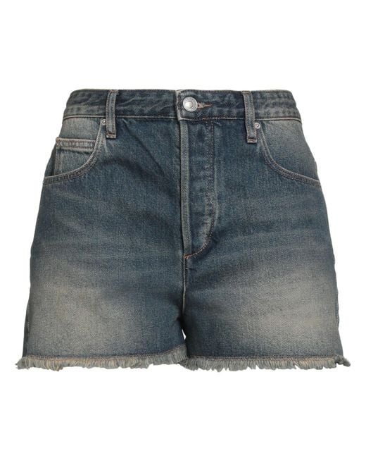 Isabel Marant Blue Denim Shorts Cotton, Hemp
