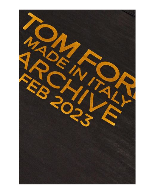 T-shirt Tom Ford en coloris Black