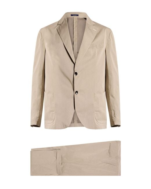 Guarinucci Natural Suit Cotton, Polyester, Elastane for men