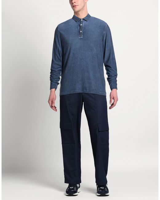 Ploumanac'h Blue Polo Shirt Viscose, Elastane for men
