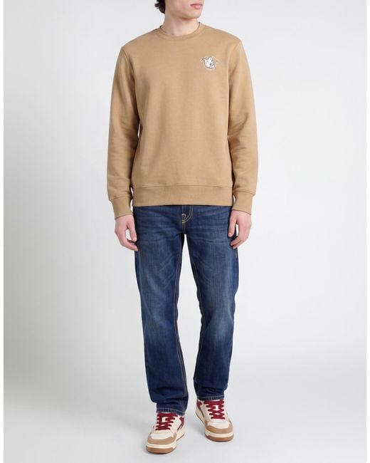 True Religion Natural Camel Sweatshirt Cotton, Elastane for men