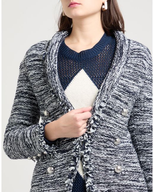 Charlott Blue Midnight Cardigan Viscose, Polyester, Polyamide