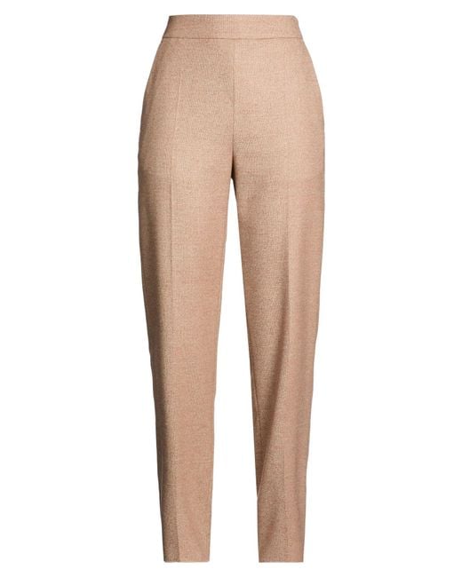 Agnona Natural Pants Wool, Viscose, Elastane