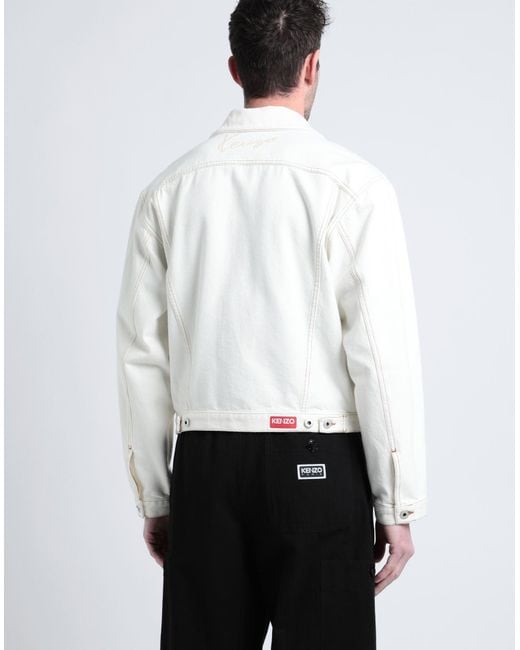KENZO White Denim Outerwear for men