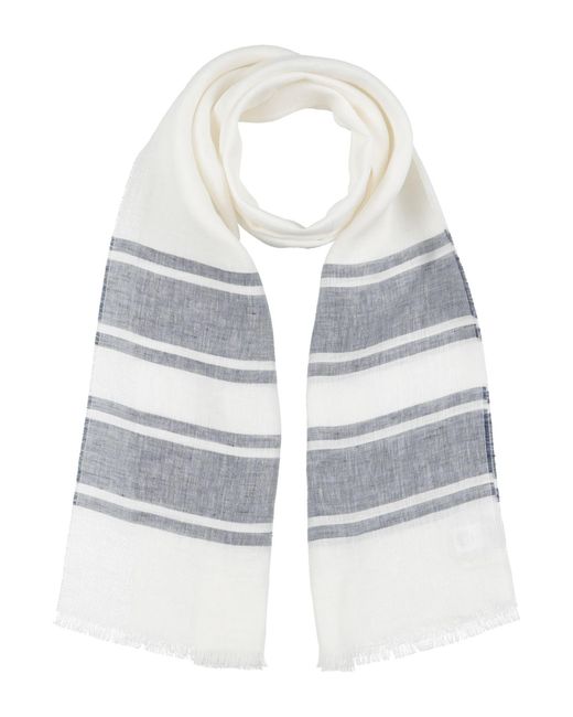 Brunello Cucinelli Gray Scarf Linen for men