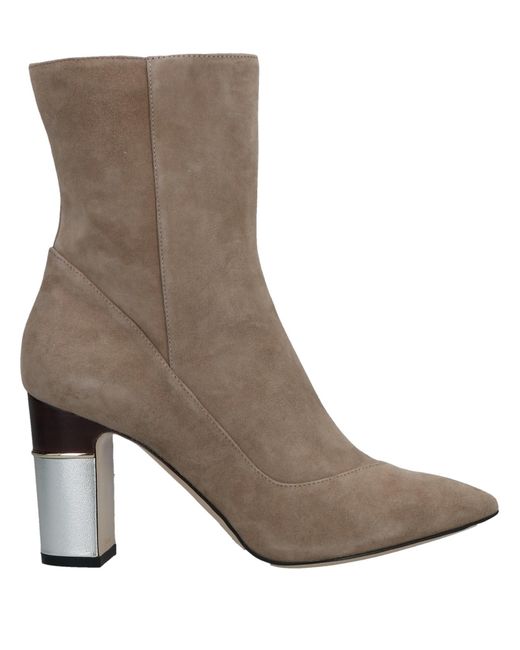Pollini Brown Dove Ankle Boots Soft Leather