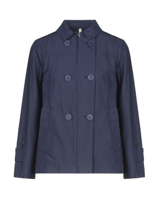 Geospirit Blue Overcoat & Trench Coat