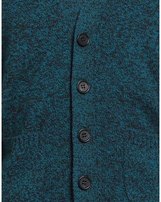 Drumohr Blue Deep Cardigan Lambswool for men