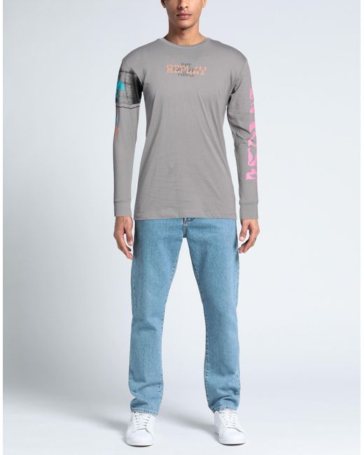 Replay T-shirt in Gray for Men | Lyst