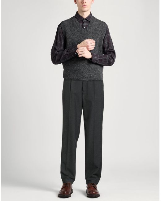 Bally Gray Pants Polyester, Wool for men