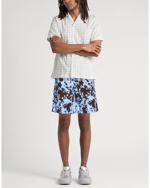 MSGM Blue Azure Shorts & Bermuda Shorts Cotton for men