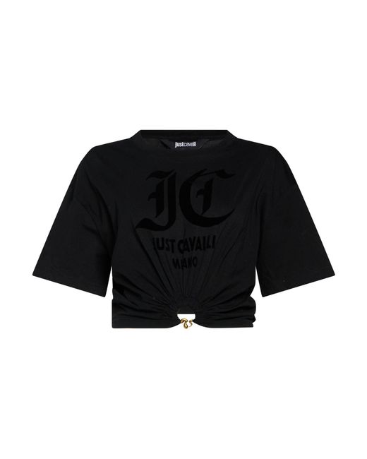 Just Cavalli Black T-Shirt Cotton