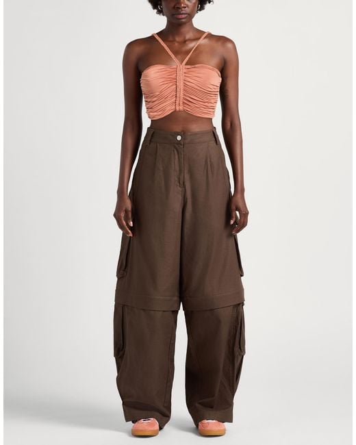 ViCOLO Orange Camel Top Pes, Elastane