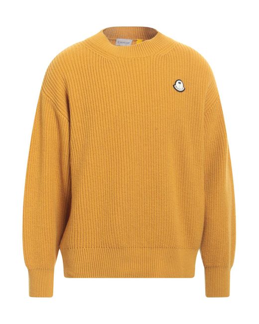 8 MONCLER PALM ANGELS Yellow Ocher Sweater Wool for men