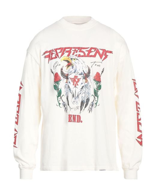 Represent White T-Shirt Cotton for men