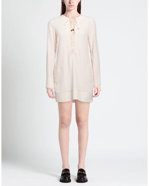 Babylon White Mini Dress Polyester, Elastane
