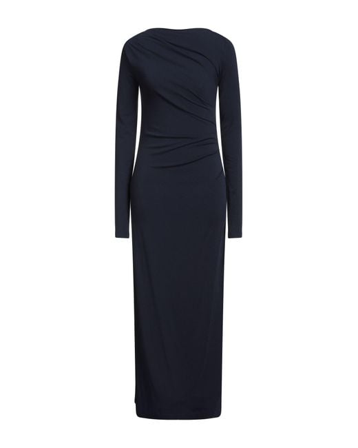 Ottod'Ame Blue Midnight Maxi Dress Viscose, Elastane