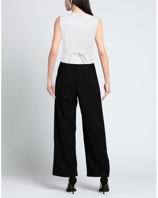 ERMANNO FIRENZE White Tailored Vest Viscose, Linen