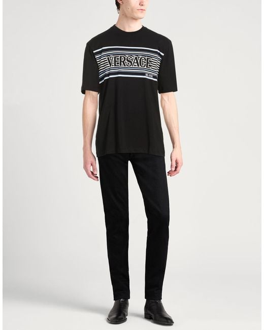 Camiseta Versace de hombre de color Black