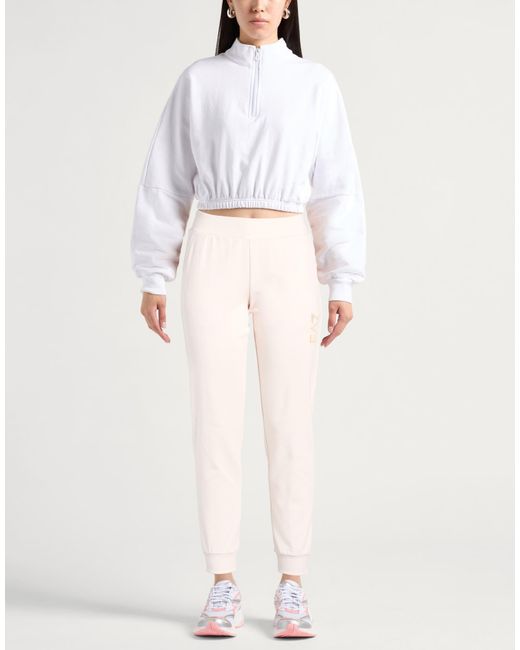 EA7 White Pants Cotton, Modal, Elastane